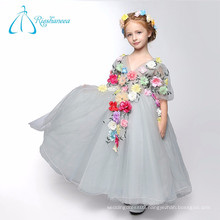 Ball Gown V Neck Flowers Tulle Princess Style Flower Girl Dresses